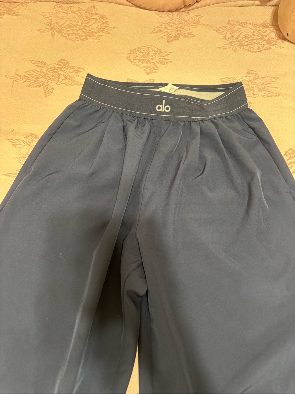 ALO Yoga Navy Wide-Leg Athletic Pants
